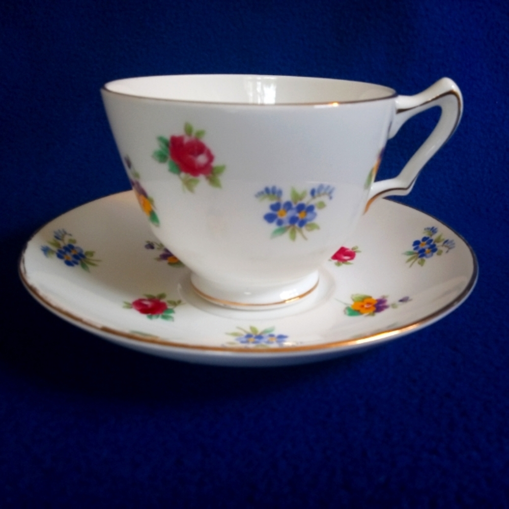 Crown Staffordshire China Cup and Saucer Set